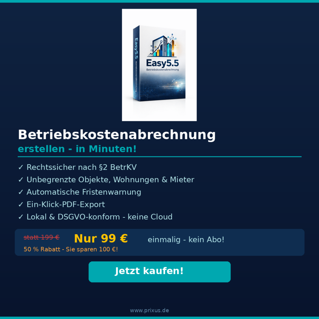 Betriebskostenabrechnung für Vermieter Software